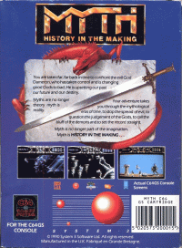 Myth: History In The Making Commodore 64 US box art
